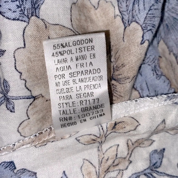 Umgeee boho floral top size large cotton blend - Picture 8 of 10